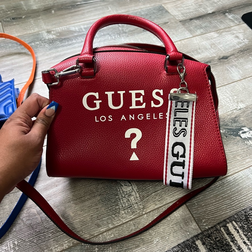 Guess Red Leather Bag